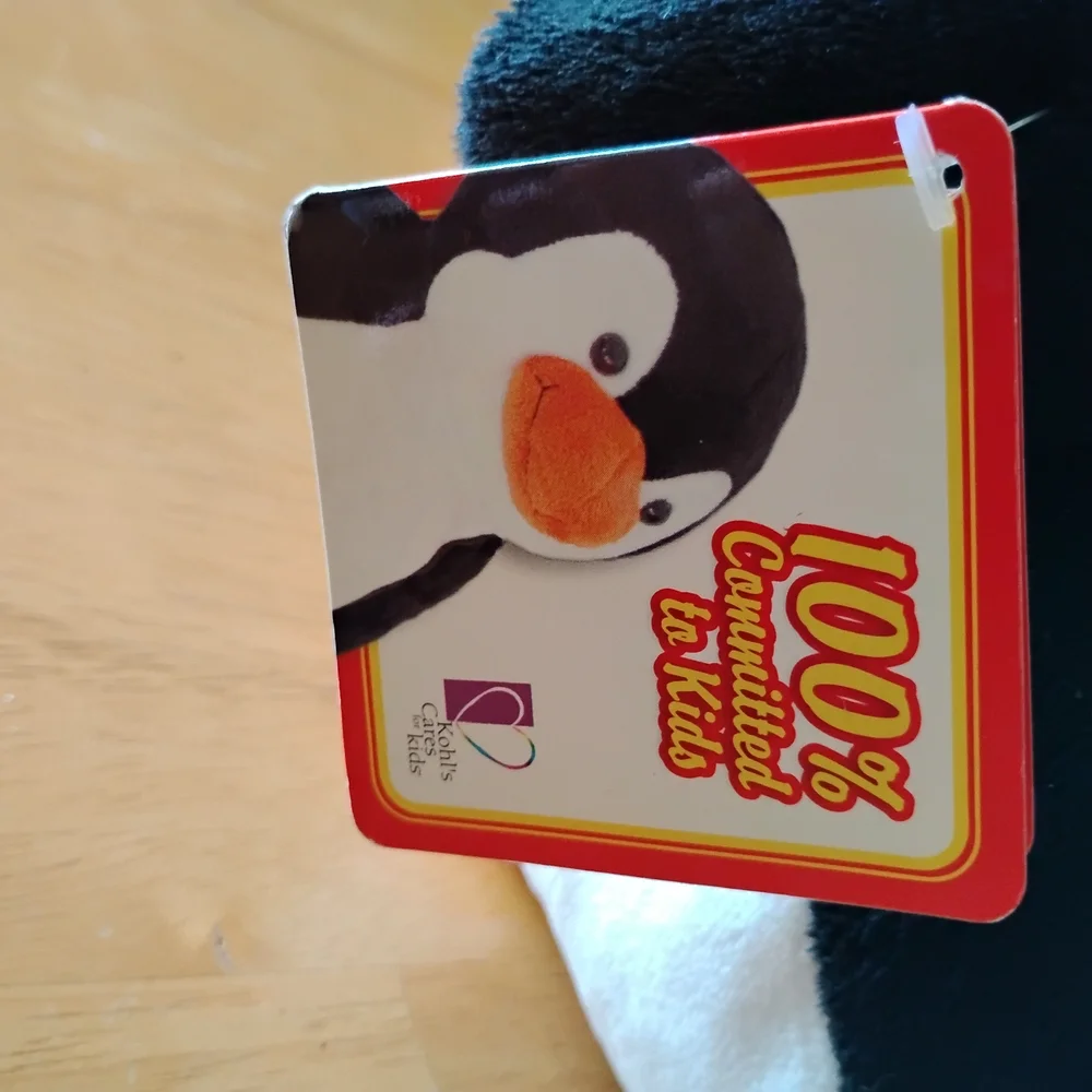 Kohl's Plush Penguin Toy - Black, White & Orange